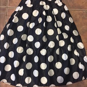 Black and White Polka Dot Skirt
